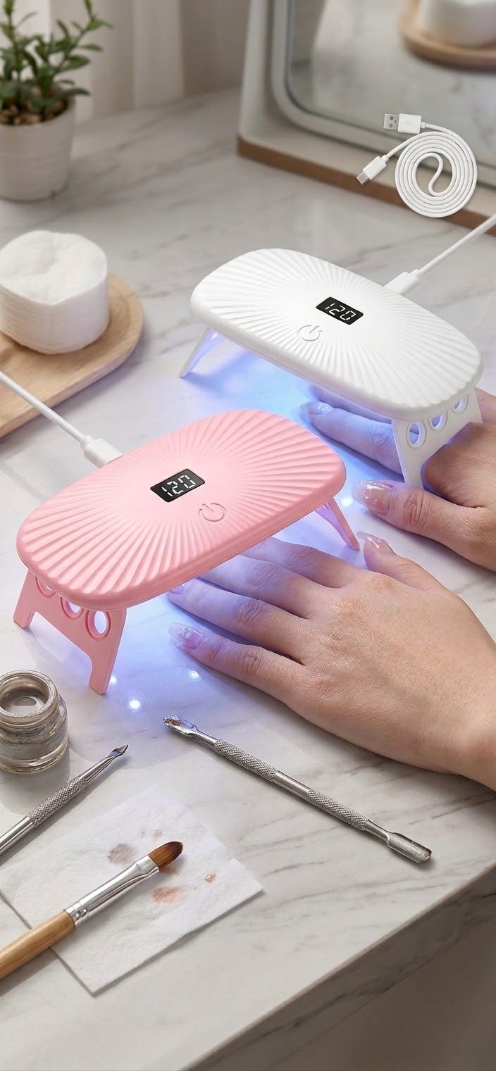 Lampe à ongles UV portative et de bureau 2 en 1