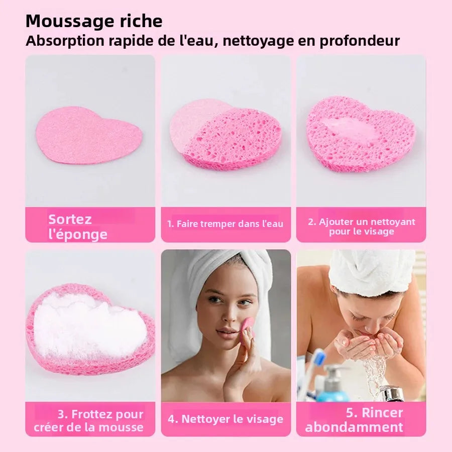 Éponges pour le visage en Cellulose